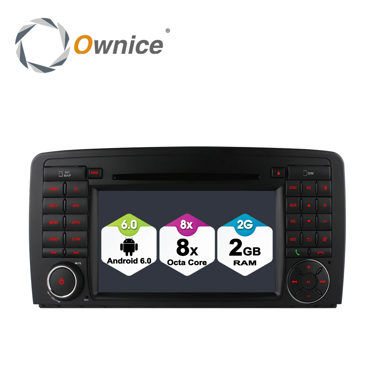Автомобильный DVD радиоплеер Ownice 4G SIM LTE Android 6 0 Octa 8 Core для Mercedes R Class R500 R300 R320 R350 R280 W251