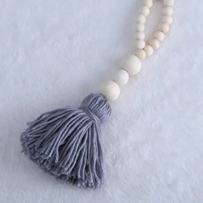 Grey tassel ball 2 м ручной работы Макарон цветной шар украшение с шариками детская палатка декор комнаты аксессуар настенный подвесной кулон K0001 - Цвет: Grey tassel ball