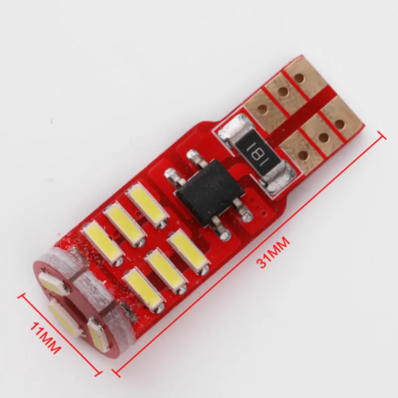 LD 2X Новый индикатор ширины декодирования T10 4014 15smd подсветка l лампа для чтения