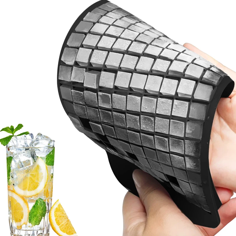 

160 Grid Silicone Ice Cube Trays Mini Crushed Ice Moulds Small Square Shaped Crushed Ice Maker Molds For Whisky Kitchen Tools