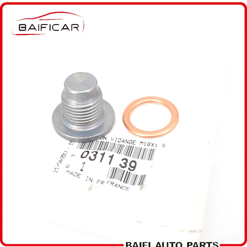 Подлинный слив масла двигателя Baificar 031139 для Peugeot 207 308 3008 4008 Citroen C3 C4 PICASSO 1 4 6 16V|Гайки
