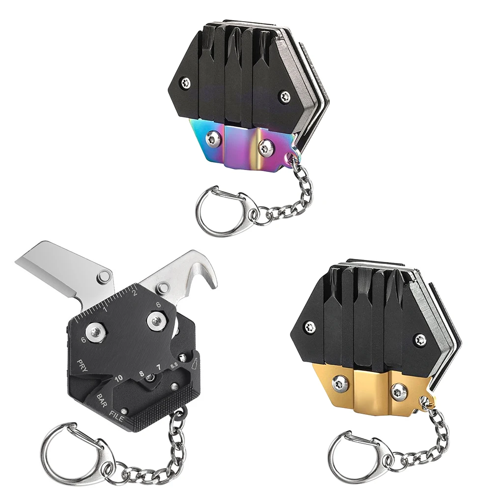 

Multifunctional Hexagon Multifunctional Hexagon Coin Outdoor EDC Tool Hexagon Coin Outdoor Gear Folding Pocket Knife Screwdriver