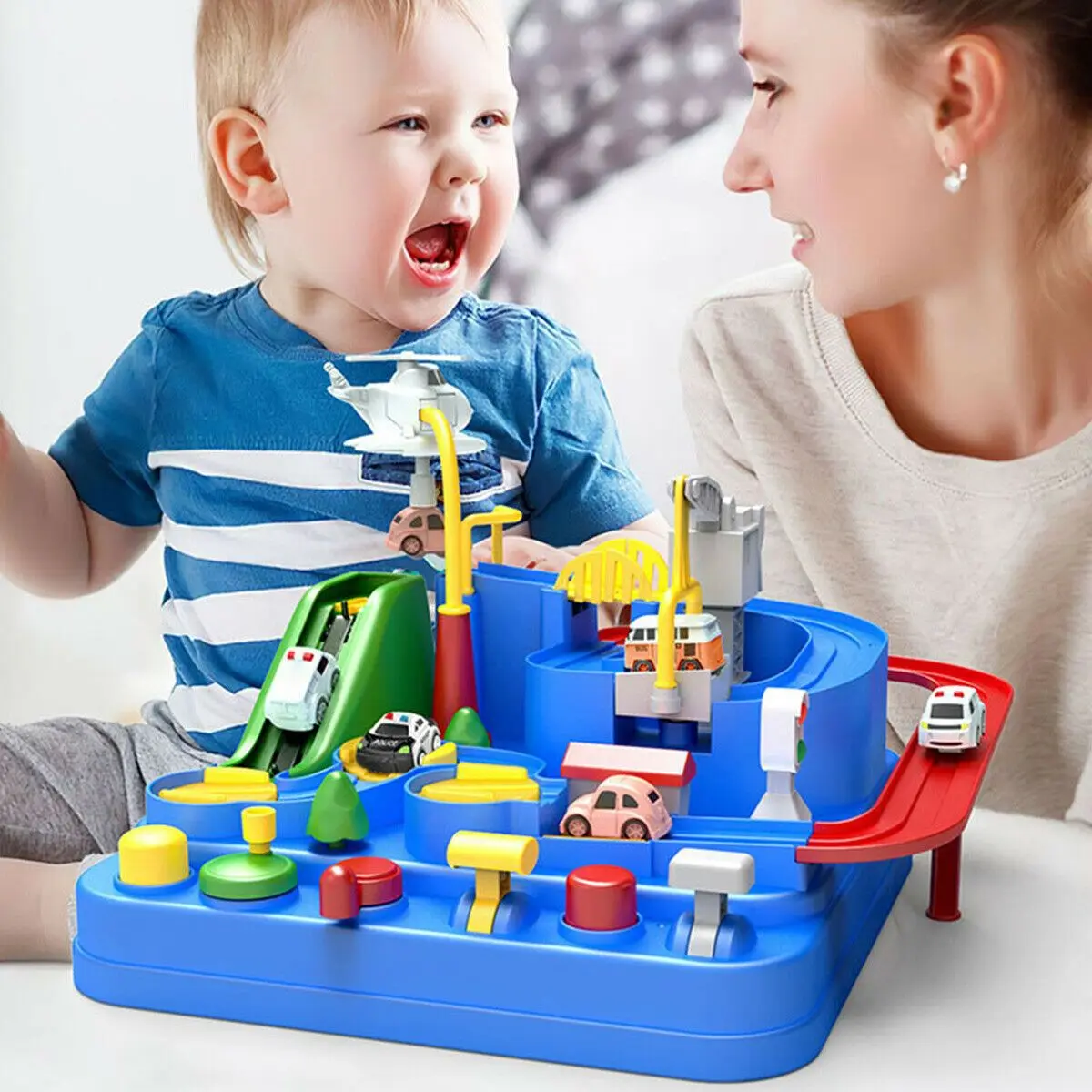 

Funny Best Gift Parent-Child Relationship for Children Xmas Gift Car Adventure Toys Rail Race Tracks Game Kids Toy