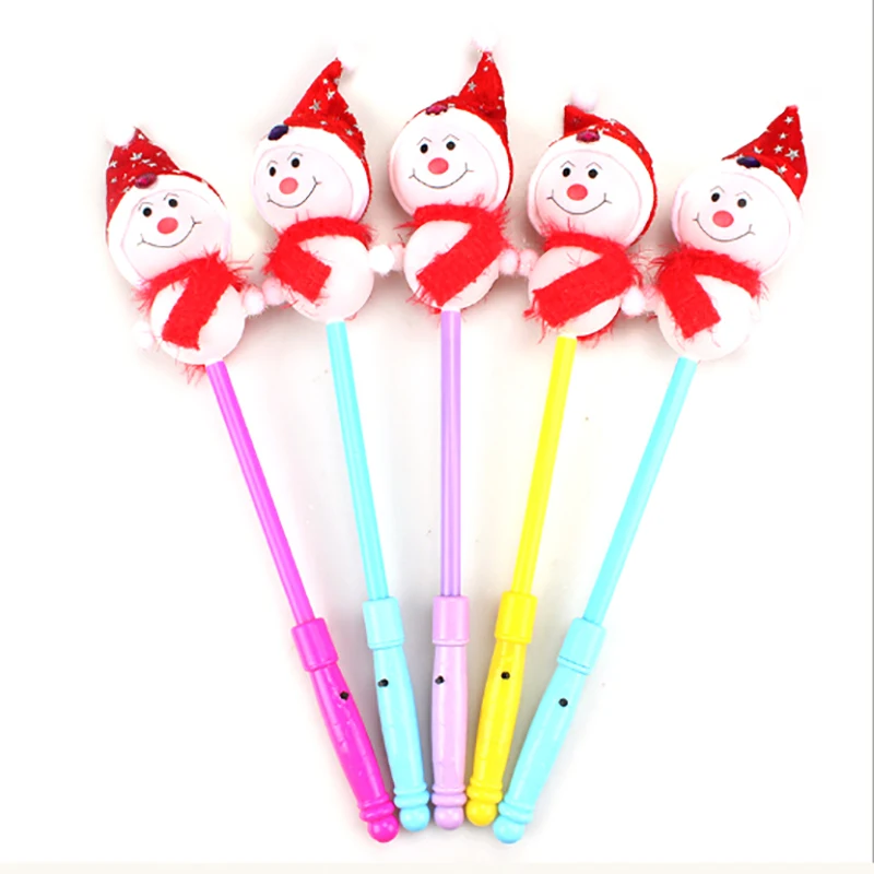 Рождественские светящиеся палочки милый снеговик LED мигающая палочка подарок