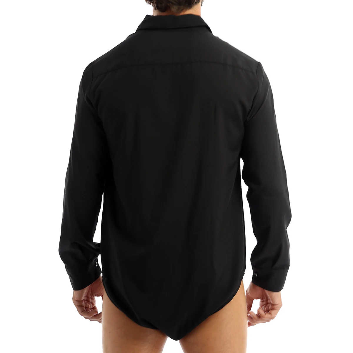 Мужское повседневное боди с длинным рукавом элегантный цельный комбинезон