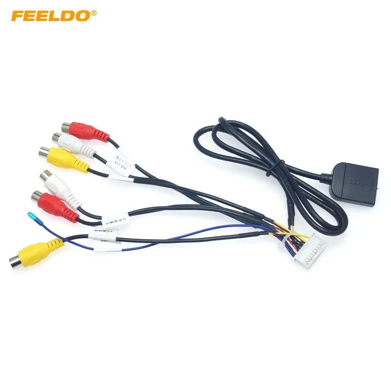 FEELDO 20-контактный расширенный интерфейс RCA AUX-IN/выход кабель со слотом для SIM-карты