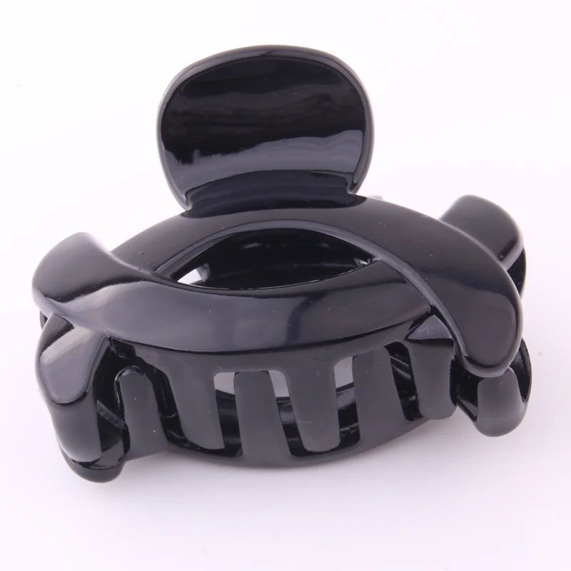 Заколки-Крабики для волос женские черный пластиковый держатель хвоста с