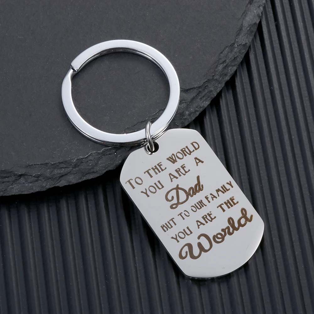 Новый модный унисекс брелок из нержавеющей стали семейный персонализированные