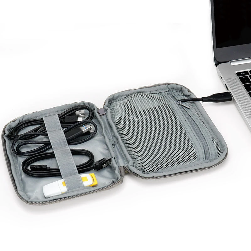 Pаспродажа Органайзер для кабелей и электронных аксессуаров, чехол для хранения USB-кабелей, органайзер для цифровых кабелей, сумка для хранения внешне...