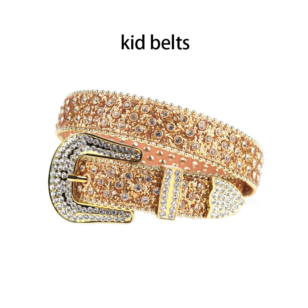 Child Kids Rhinestones Belt Fashion Bling Diamond Belts For Boys Girls Cinturon Mujer Jeans Pants Waist Belt Clothing Decoration