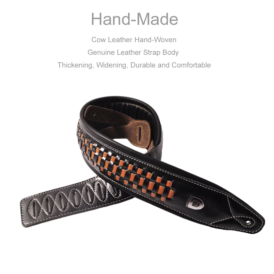 Ремни ручной работы из натуральной воловьей кожи для электрической бас гитары