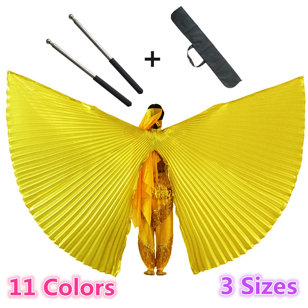 

Belly Dance Isis Wings Belly Dance Accessory Bollywood Oriental Egypt Egyptian Wings Costume With Sticks Robs Adult Women Gold