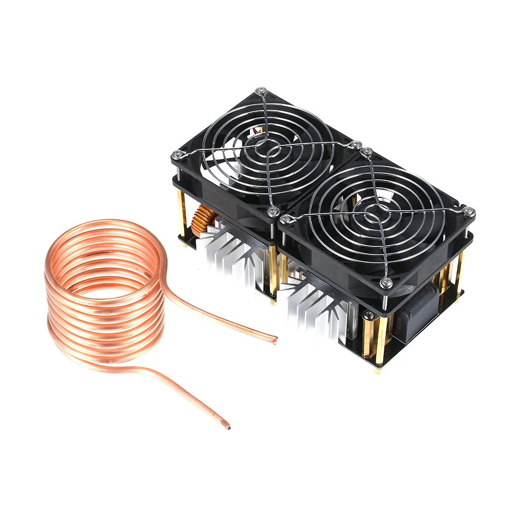 

1800W 40A 12V-48V ZVS Induction Heating Board Module DIY Flyback Driver Heater Good Heat Dissipation with Coil Accessories