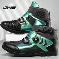 new motorcycle boots men outdoor non slip high top motorcycle shoes waterproof large size racing shoes outdoor sports shoes men