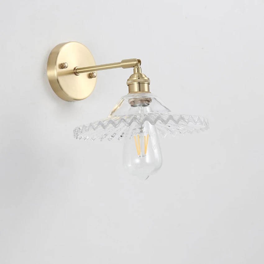 Скандинавский латунный прикроватный настенный светильник для ванной комнаты