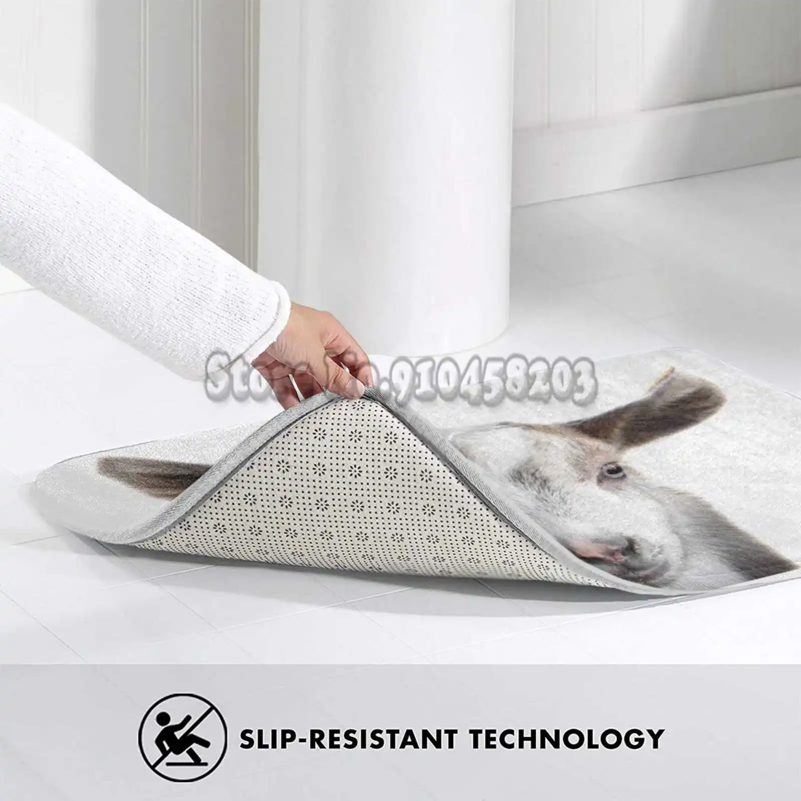 Декоративный нескользящий ковер для гостиной с козьей шерстью | Дом и сад