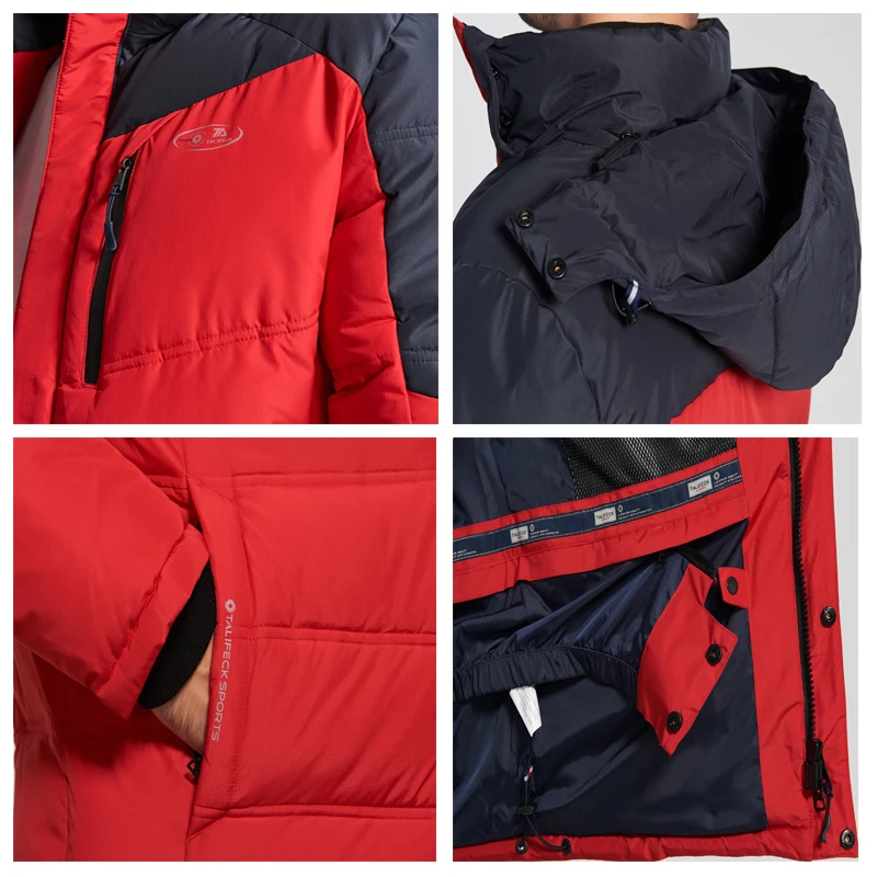 2022 Men Winter Jacket Cotton Winter Coat Patchwork Padded Jacket Parka Overcoat Detachable Hood Waterproof Winter Jacket Men