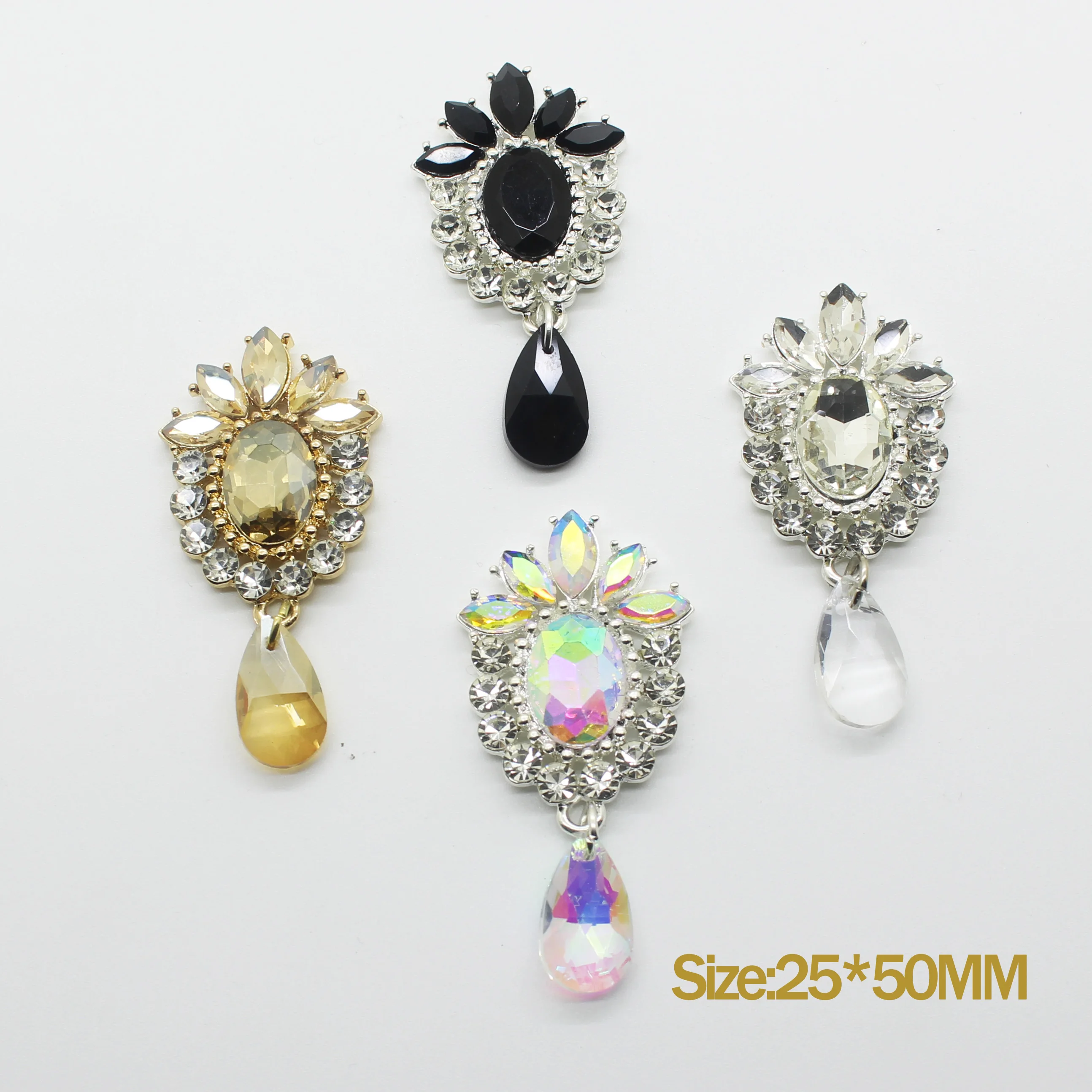 LKERAN 100% Новые Хрустальные пуговицы в стиле бохо для свадебной Подвески Красное