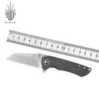 kizer hunting knife critical mini v3508a2 2021 new micarta handle flipper knife with cpm3v blade designed by matthew christense