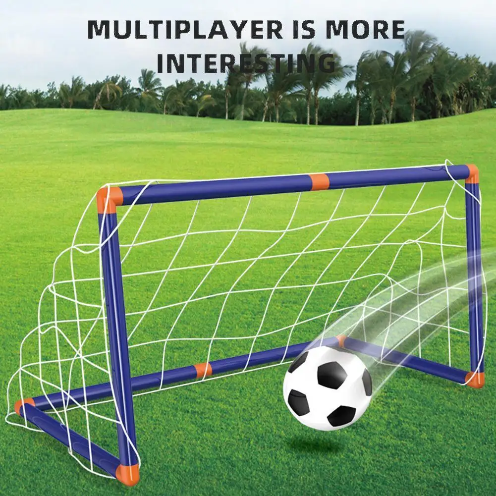 

Mini Hockey Goal Set Football 2 In 1 Easy Assemble Kids Ice Hockey Stick Training Toy Tools Knee Hockey Home Soccer