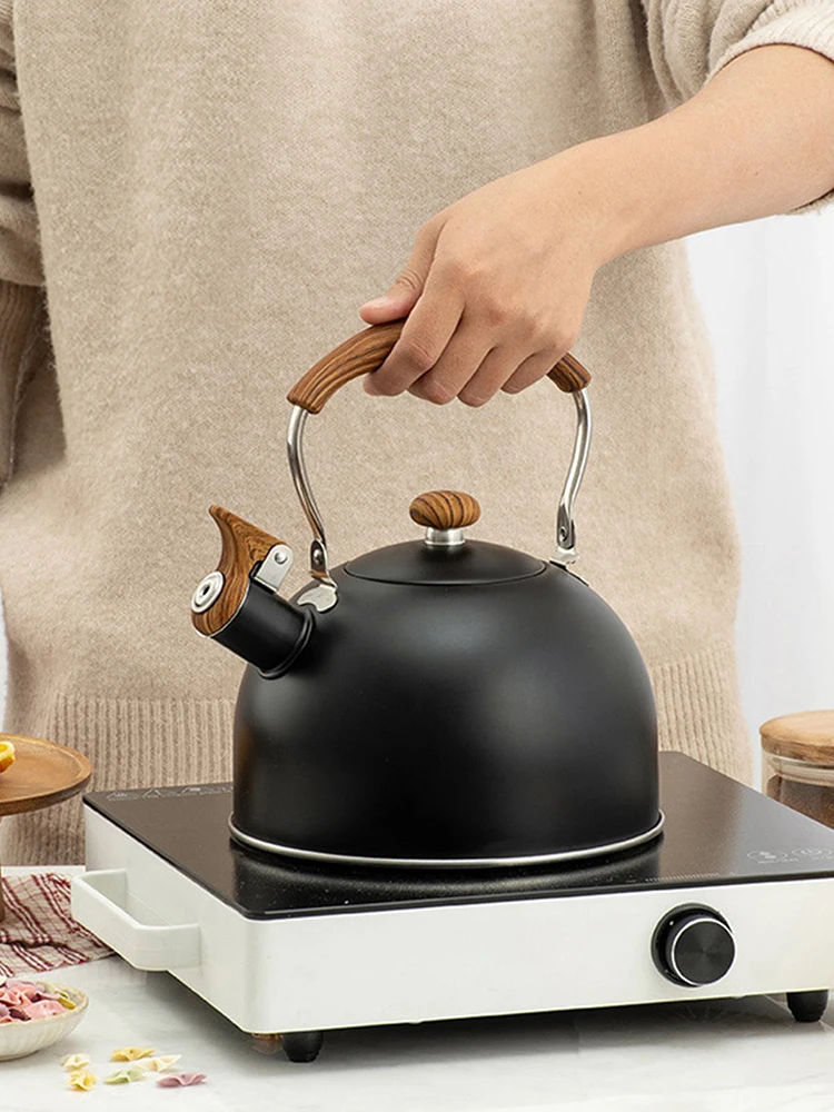 Универсальный чайник для кофе и чая 2 5 л в скандинавском стиле со свистком