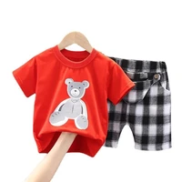 new baby clothes suit summer children girls clothing boys cartoon t shirt shorts 2pcsset toddler fashion outfit kids tracksuits