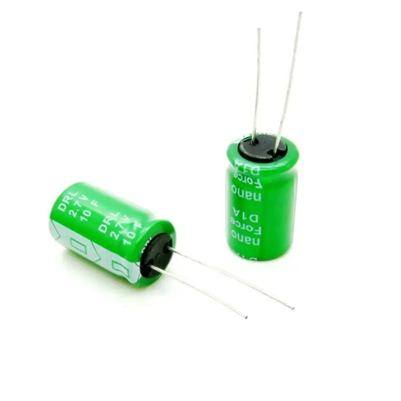 

2021 New 2pcs/set Super Capacitor 2.7V10F 12.5 x 20mm High Current Ultracapacitor For Car Starting Solar Wind Electronic Devices