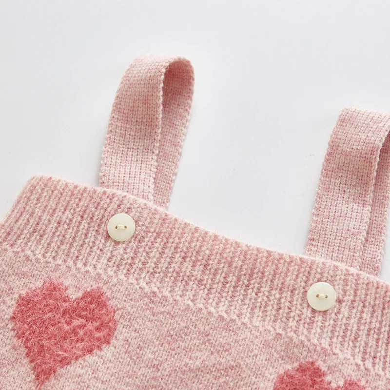 Conjuntos de oto&ntilde;o para ni&ntilde;as peque&ntilde;as, body con tirantes de coraz&oacute;n de amor + su&eacute;ter de punto abierto con cuello redondo de manga larga, trajes para ni&ntilde;os, E9302, 2021-4