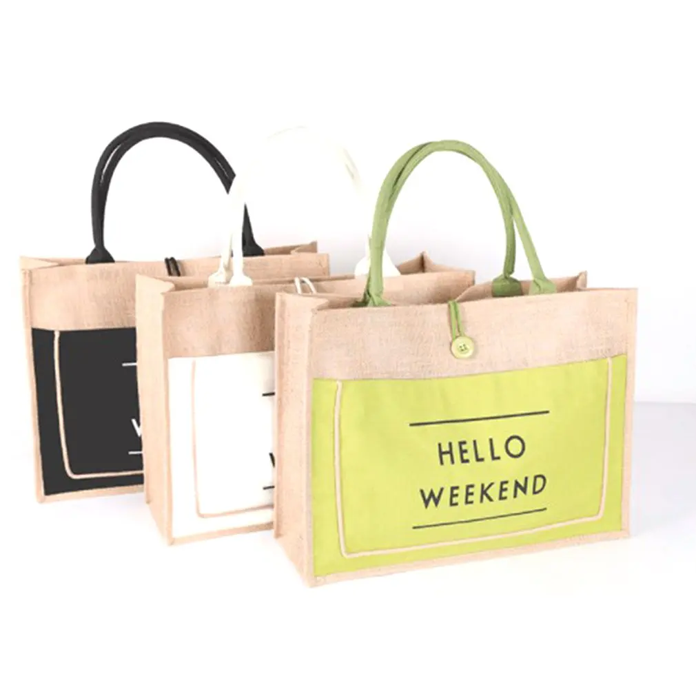 

High Quality Women Linen Luxury Tote Large Capacity Female Casual Shoulder Bag Lady Daily Handbag Fresh Beach Shopping Bag