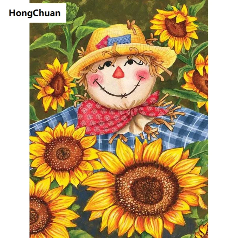 

Картина из мультфильма «Подсолнух» 5D «сделай сам», полноразмерная/круглая алмазная живопись, вышивка крестиком, украшение для дома