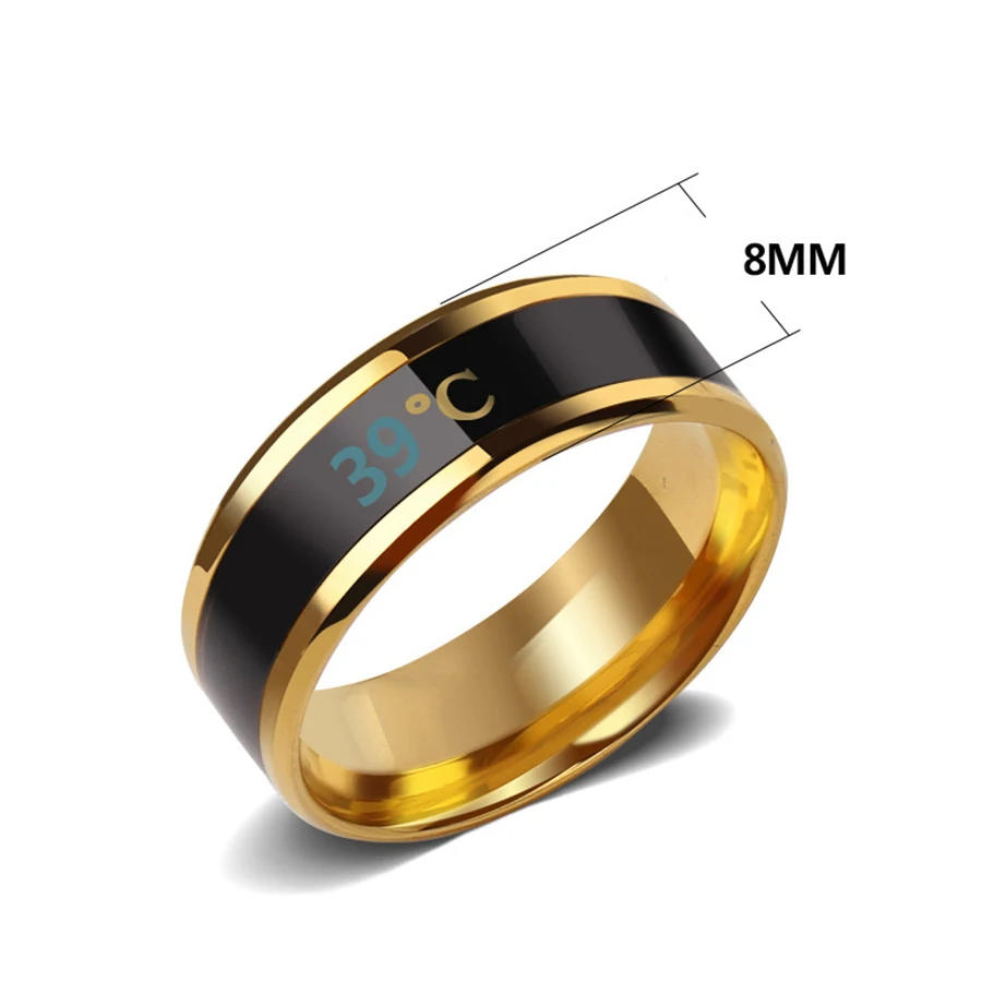 Модные умные кольца для чувства эмоции настроения из титановой стали с