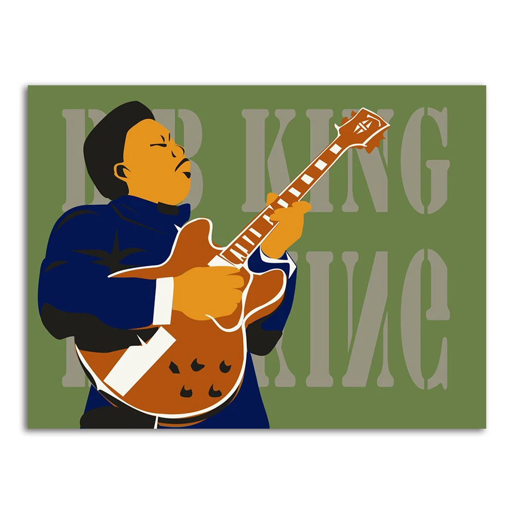 Картина на холсте BB king минималистичные плакаты и принты Настенная картина для