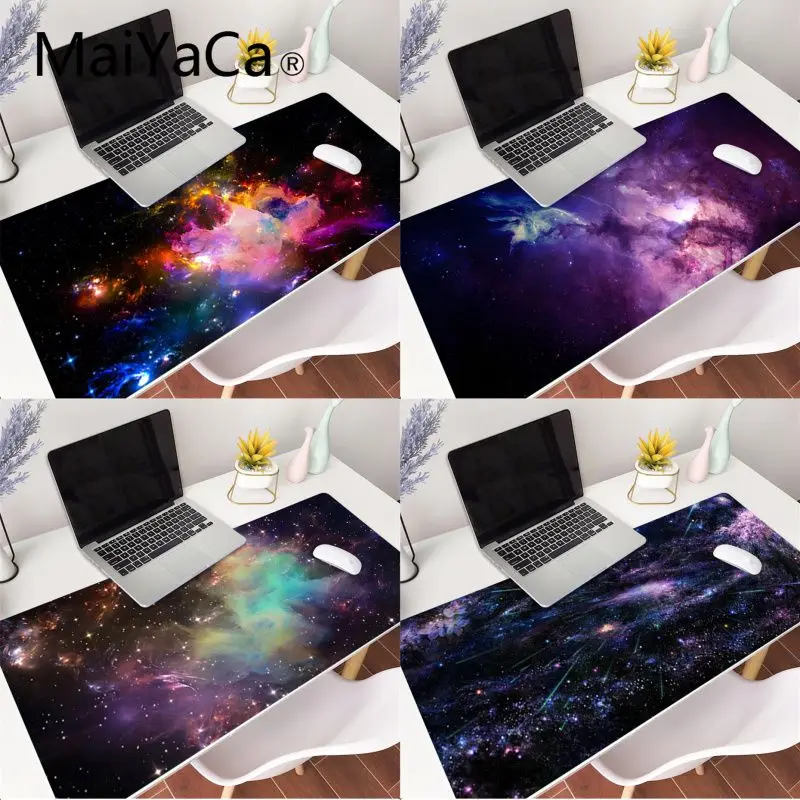

MaiYaCa Anime Galaxy Starry Sky gamer play mats Mousepad Anti-slip Rubber Gaming Mouse Mat xl xxl 800x300mm for Call of Duty 3