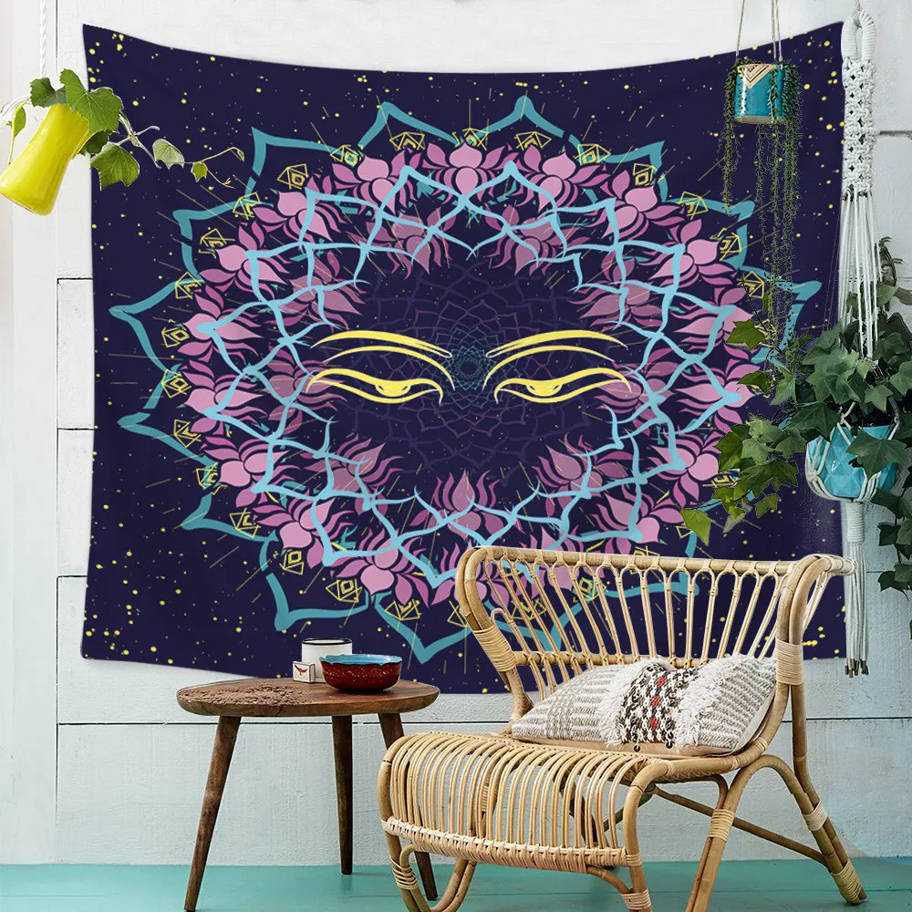 

Mandala Tapestry Wall Hanging Sandy Beach Picnic Throw Rug Blanket Camping Tent Travel Mattress Sleeping