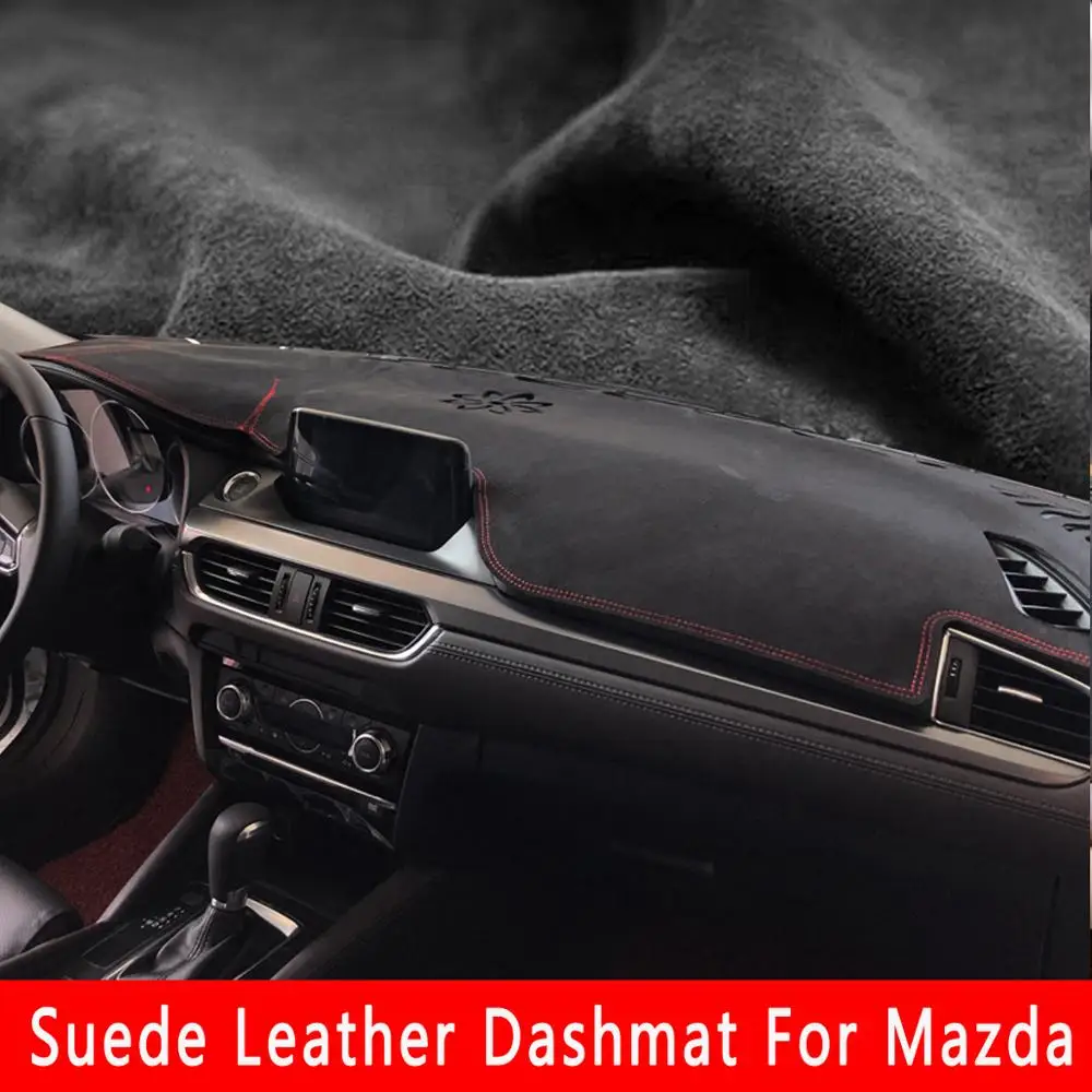 

For Mazda 2 Demio Axela Mazda3 Atenza Mazda6 CX8 CX-5 Premacy 5 7 Wagon Suede Leather Dashmat Dashboard Cover Pad Dash Mat