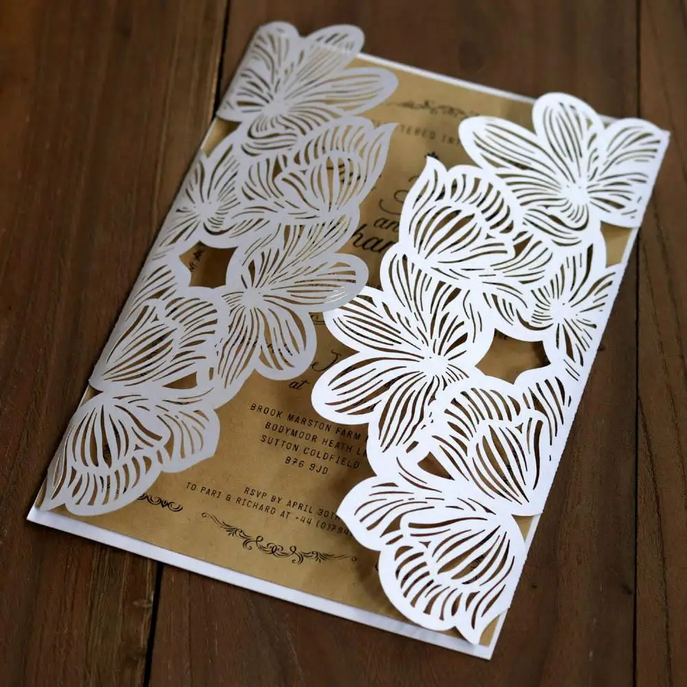 10 шт. перламутровой бумаги с отверстиями цветок растения поздравительная