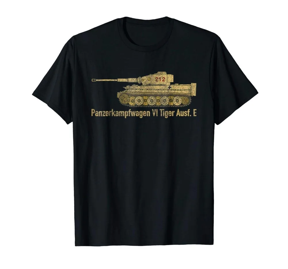 Футболка Panzer Vi Tiger 1 немецкий танк Ww2 потертая футболка подарок 2019 модные 100%