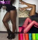 Соблазнительное нижнее белье, сетчатая комбинация, сексуальное нижнее белье, стриптиз, колготки, люминесцентные, со сверкающими кристаллами, оригинальные трусики