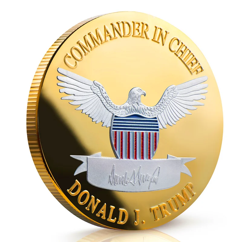 Дональд J Трамп президент США серебряная позолоченная памятная монета с