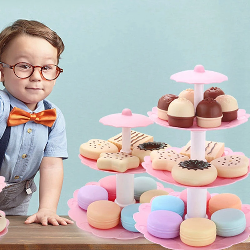 

Kids Children Cake Desserts Party Tea Set Pretend Role Play Food Toys