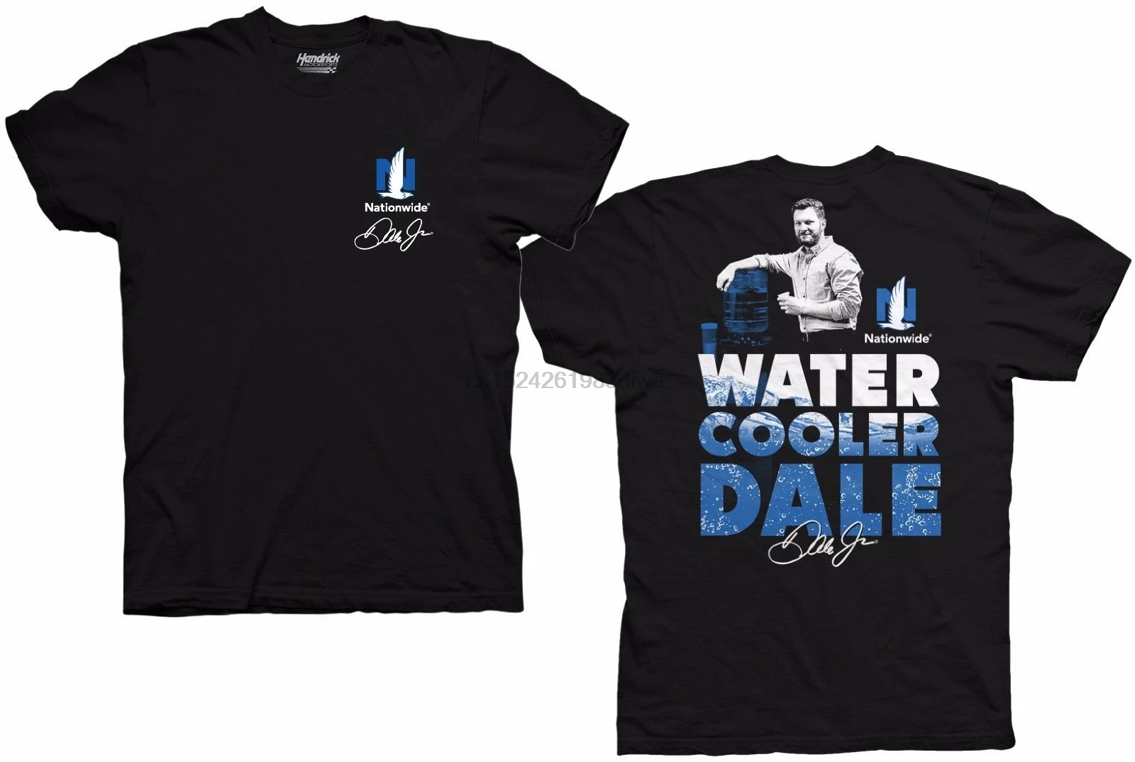 

DALE EARNHARDT JR NATIONWIDE INSURANCE WATER COOLER DALE BLACK COTTON TEE SHIRT