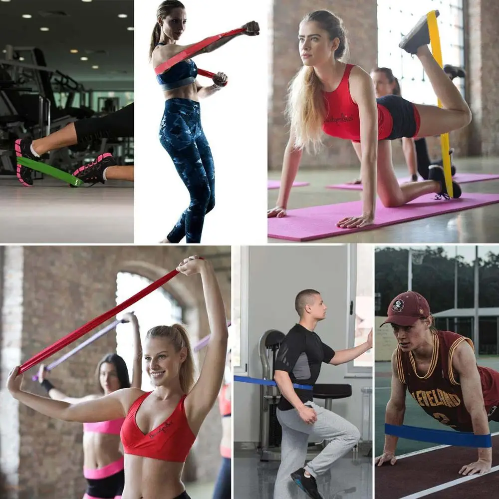 Набор эластичных лент для фитнеса Латексная лента пилатеса многофункциональное