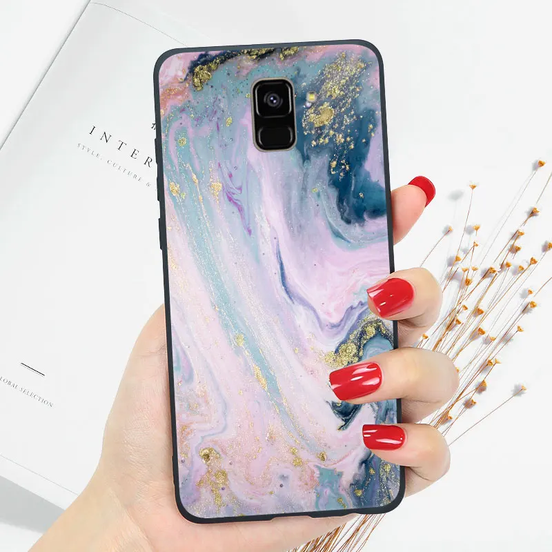 oo27 Мягкий для samsung J6 плюс чехол Глянцевая блестящая для samsung Galaxy J4 Plus J3 J5 J7 чехол Coque - Цвет: oo27