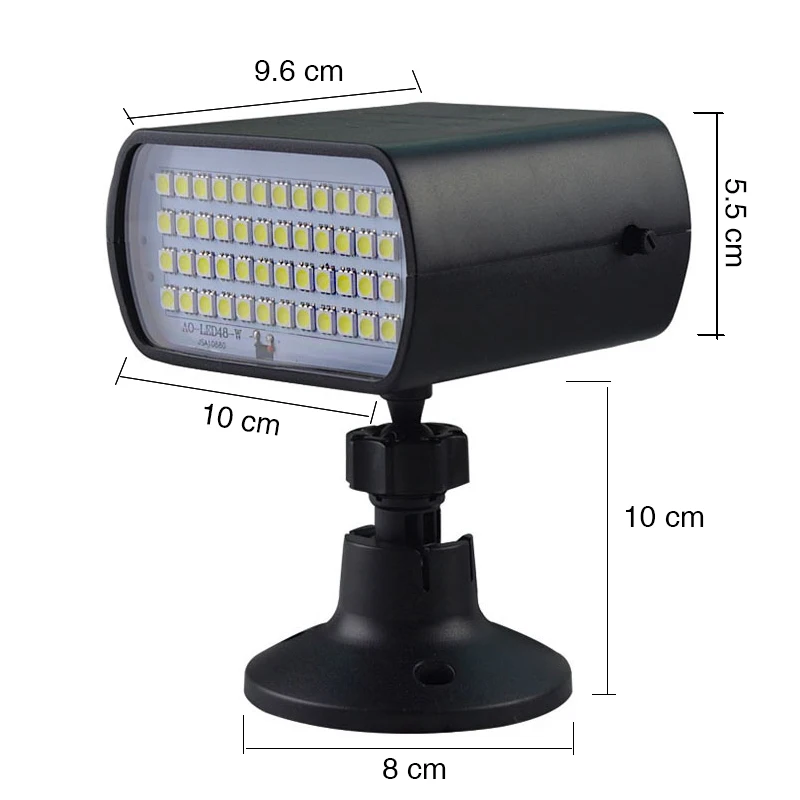 Светодиодный сценический RGB-светильник стробоскоп с 48 светодиодами со звуковым