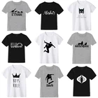 Новинка 2021, модная повседневная детская футболка из чистого хлопка на все четыре сезона с мультяшным аниме, одежда для мальчиков и девочек, детская футболка на возраст 18 мес.-10 лет