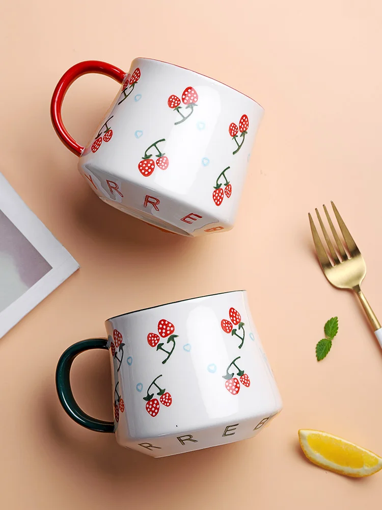 

Coffee Mugs Ceramic Mug Travel Cup Cute Creative Hand Painted Ceramic Cup Mug Girls Cute Ceramic Coffee Mugs CC50MKB