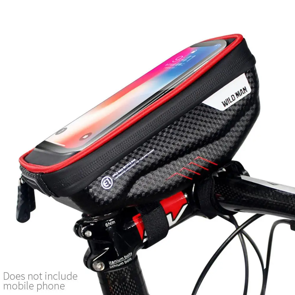 

Hot Waterproof Top Tube Bag Phone Holder Pouch 2020 New EVA Bicycle Front Tube Bag Touch Screen Bag Bicycle Front Frame Bag