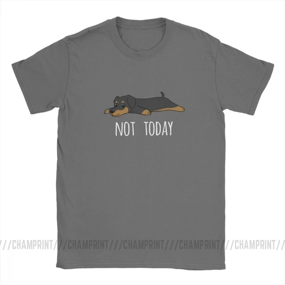 Мужская Винтажная футболка с короткими рукавами Funny Not Today изображением таксы и