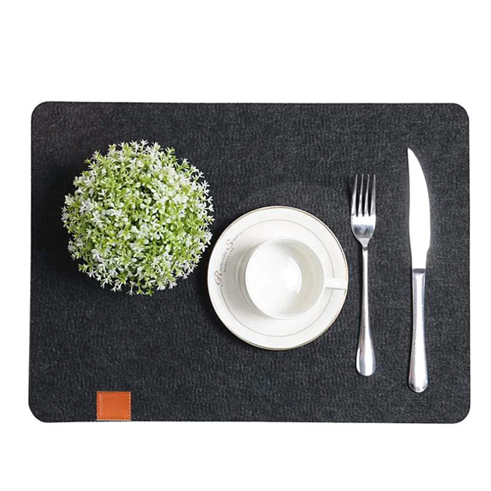 

3pcs Placemats Anti Slip Dining Table Heat Insulated Coasters Water Absorption Dishes Bowl Pad Kitchen Cutlery Western Food Mat