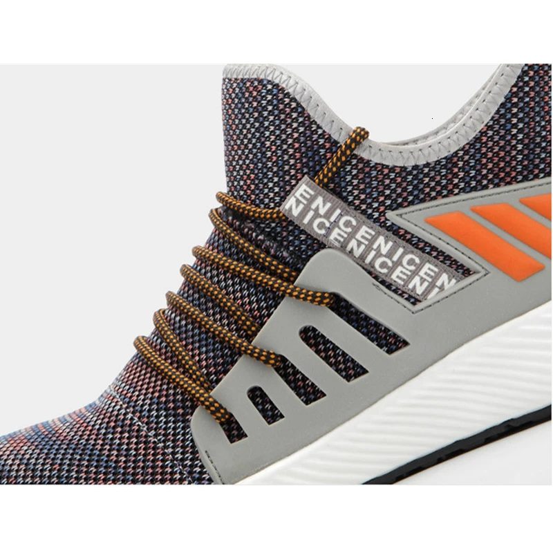 Зимняя Рабочая безопасная обувь модные кроссовки ультралегкие Мужские дышащие с